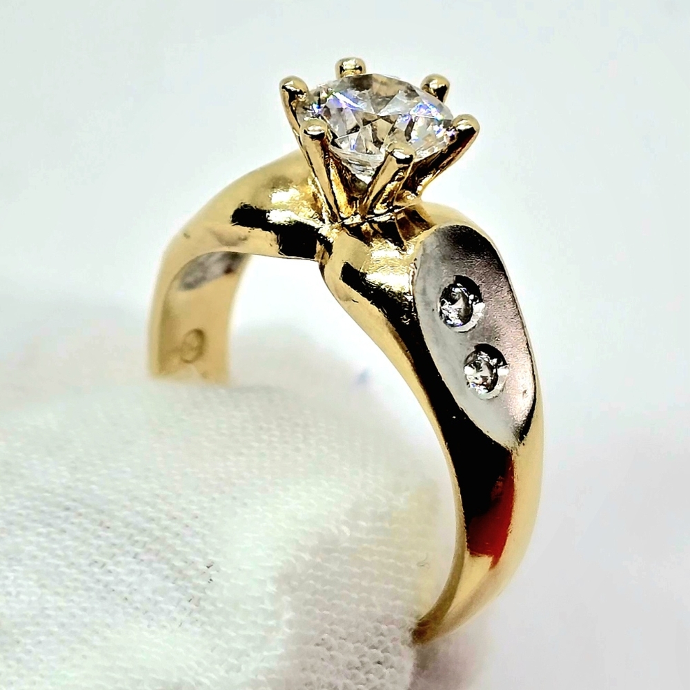 💍 Wedding Ring 💍 Solitaire Diamond, 14K Gold - Picture 10 of 16